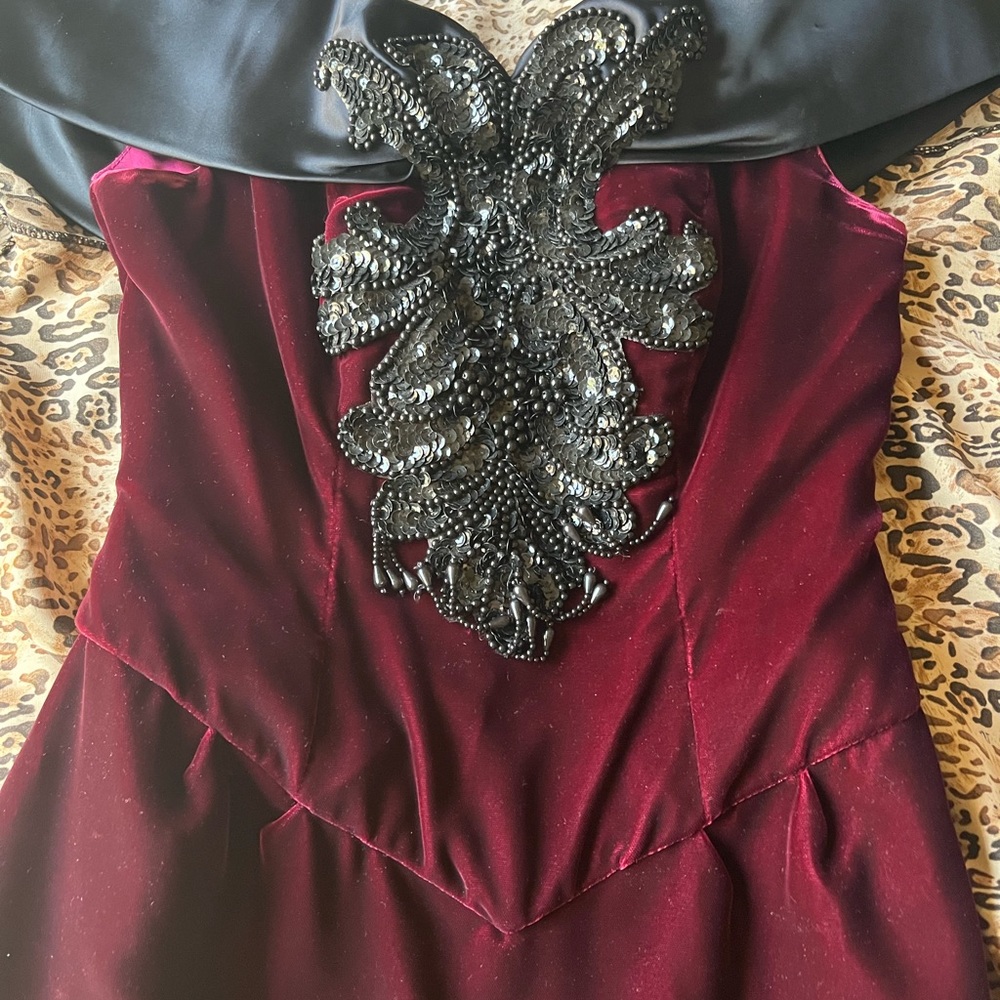 Vintage  Velvet Victorian gothic Cocktail Dress